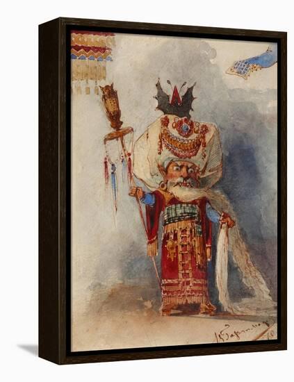 Chernomor. Costume Design for the Opera Ruslan and Lyudmila by M. Glinka-Viktor Alexandrovich Hartmann-Framed Premier Image Canvas