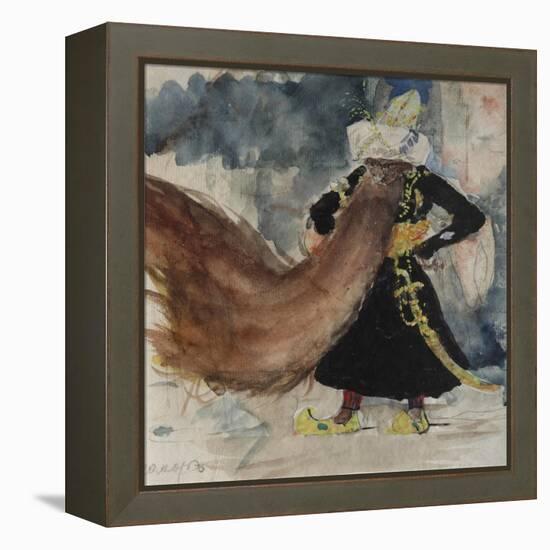 Chernomor. Costume Design for the Opera Ruslan and Lyudmila by M. Glinka-Valentin Alexandrovich Serov-Framed Premier Image Canvas