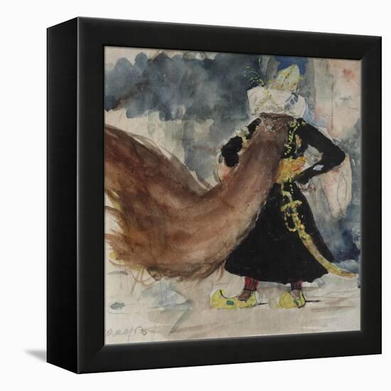 Chernomor. Costume Design for the Opera Ruslan and Lyudmila by M. Glinka-Valentin Alexandrovich Serov-Framed Premier Image Canvas