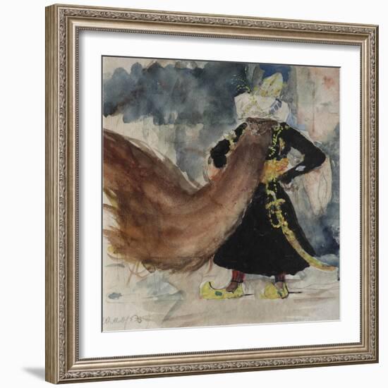 Chernomor. Costume Design for the Opera Ruslan and Lyudmila by M. Glinka-Valentin Alexandrovich Serov-Framed Giclee Print