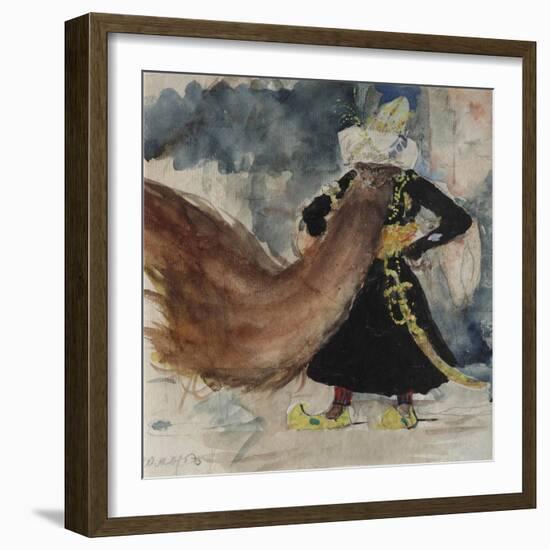 Chernomor. Costume Design for the Opera Ruslan and Lyudmila by M. Glinka-Valentin Alexandrovich Serov-Framed Giclee Print