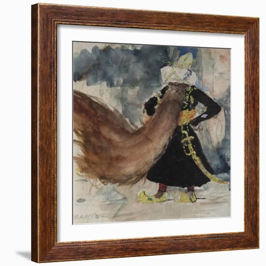 Chernomor. Costume Design for the Opera Ruslan and Lyudmila by M. Glinka-Valentin Alexandrovich Serov-Framed Giclee Print