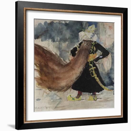 Chernomor. Costume Design for the Opera Ruslan and Lyudmila by M. Glinka-Valentin Alexandrovich Serov-Framed Giclee Print