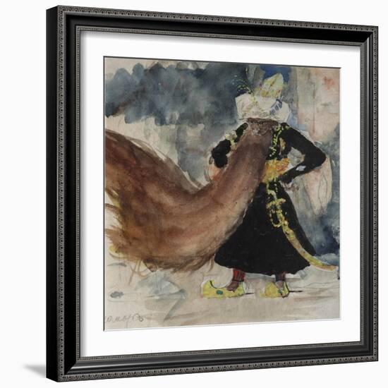 Chernomor. Costume Design for the Opera Ruslan and Lyudmila by M. Glinka-Valentin Alexandrovich Serov-Framed Giclee Print