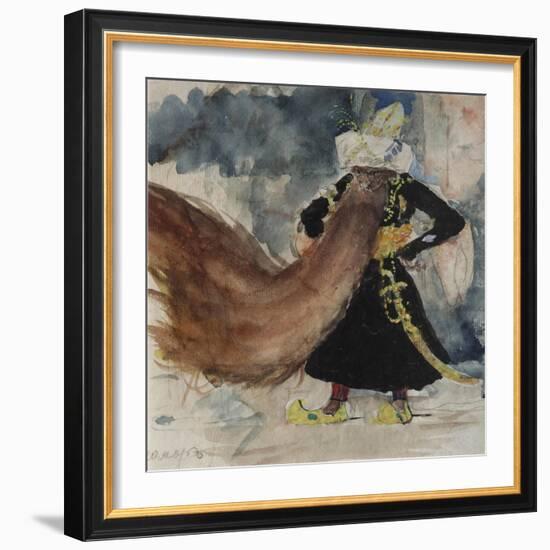 Chernomor. Costume Design for the Opera Ruslan and Lyudmila by M. Glinka-Valentin Alexandrovich Serov-Framed Giclee Print