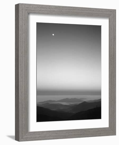 Cherohala Skyway, Full Moon over the Smoky Mountains-Rob Tilley-Framed Photographic Print