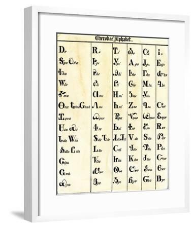 'Cherokee Alphabet Developed by Sequoyah' Giclee Print - | Art.com