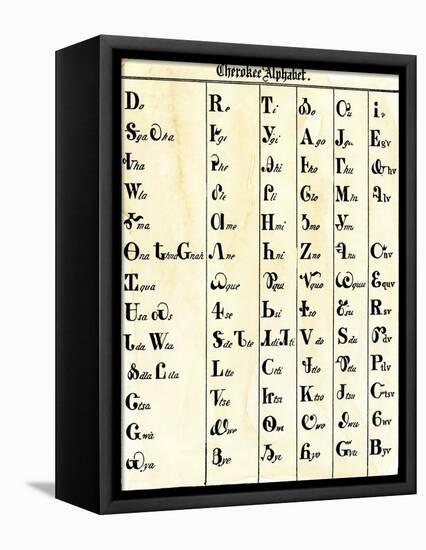 Cherokee Alphabet Developed by Sequoyah-null-Framed Premier Image Canvas