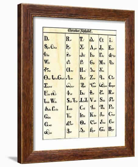 Cherokee Alphabet Developed by Sequoyah-null-Framed Giclee Print