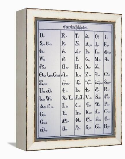 Cherokee Alphabet, Developed in 1821-null-Framed Premier Image Canvas