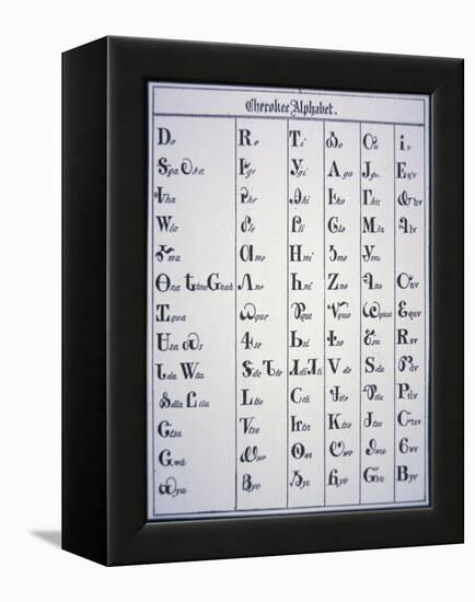 Cherokee Alphabet, Developed in 1821-null-Framed Premier Image Canvas