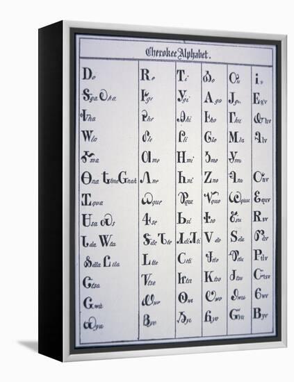 Cherokee Alphabet, Developed in 1821-null-Framed Premier Image Canvas