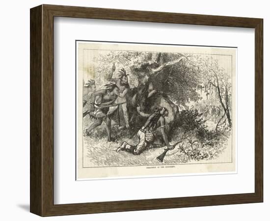 Cherokee Indians Ambush British Soldiers-null-Framed Art Print