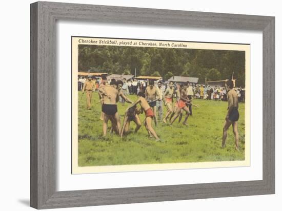 Cherokee Stickball, North Carolina-null-Framed Art Print