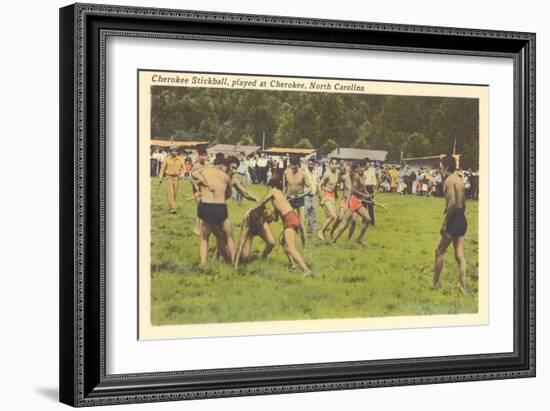 Cherokee Stickball, North Carolina-null-Framed Art Print