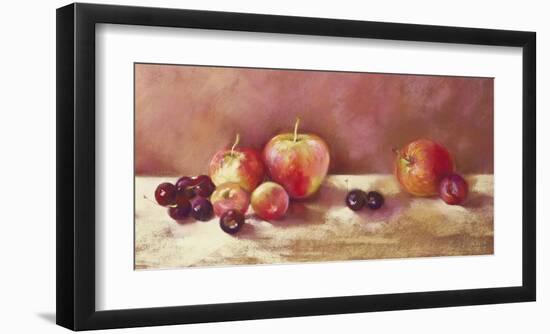 Cherries and Apples (detail)-Nel Whatmore-Framed Art Print