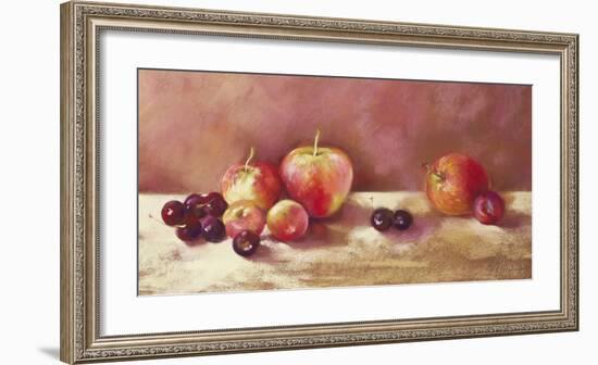 Cherries and Apples (detail)-Nel Whatmore-Framed Art Print