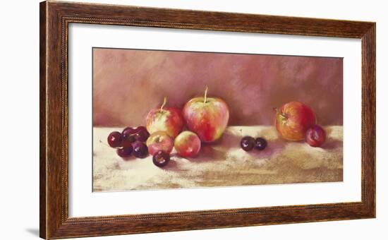 Cherries and Apples (detail)-Nel Whatmore-Framed Art Print