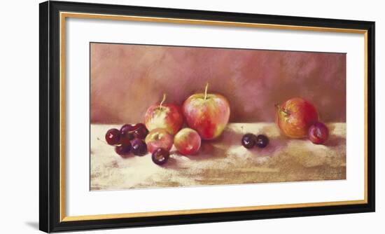 Cherries and Apples (detail)-Nel Whatmore-Framed Art Print