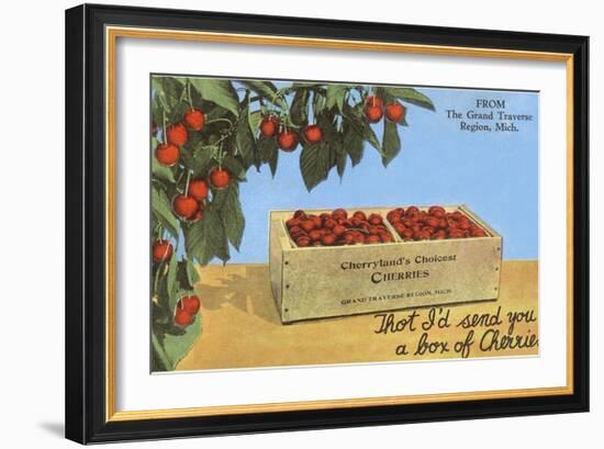 Cherries, Grand Traverse Region, Michigan-null-Framed Art Print