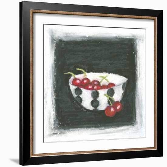 Cherries in Bowl-Chariklia Zarris-Framed Art Print