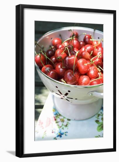 Cherries in Colander-Foodcollection-Framed Photographic Print