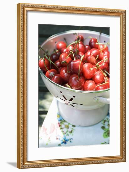 Cherries in Colander-Foodcollection-Framed Photographic Print