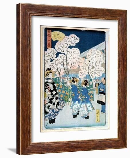 Cherry Blossom at Asakura-Ando Hiroshige-Framed Giclee Print
