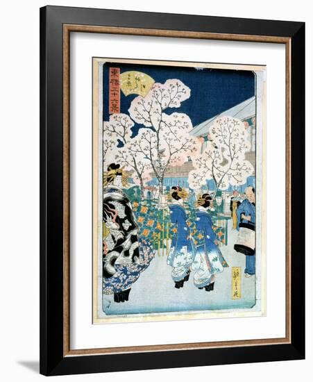 Cherry Blossom at Asakura-Ando Hiroshige-Framed Giclee Print