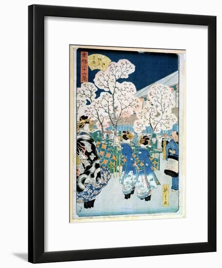 Cherry Blossom at Asakura-Ando Hiroshige-Framed Giclee Print