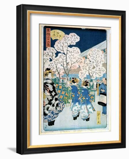 Cherry Blossom at Asakura-Ando Hiroshige-Framed Giclee Print