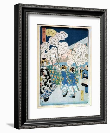 Cherry Blossom at Asakura-Ando Hiroshige-Framed Giclee Print