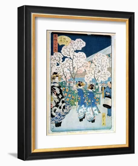 Cherry Blossom at Asakura-Ando Hiroshige-Framed Giclee Print