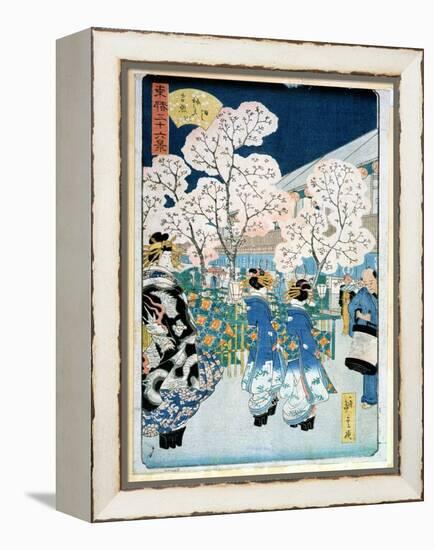 Cherry Blossom at Asakura-Ando Hiroshige-Framed Premier Image Canvas