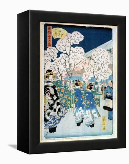 Cherry Blossom at Asakura-Ando Hiroshige-Framed Premier Image Canvas