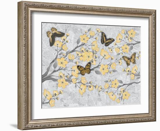 Cherry Blossom Bflies-Diane Stimson-Framed Art Print