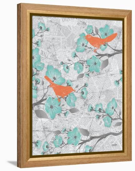 Cherry Blossom Birds 6-Diane Stimson-Framed Stretched Canvas