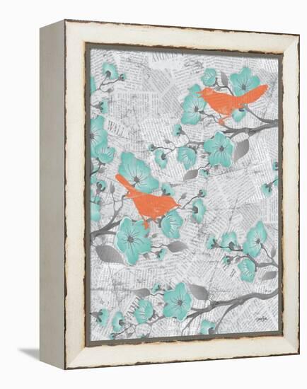 Cherry Blossom Birds 6-Diane Stimson-Framed Stretched Canvas