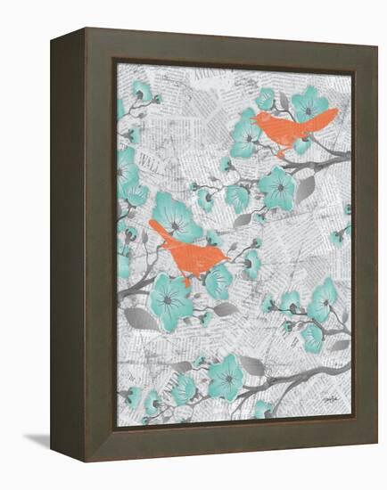 Cherry Blossom Birds 6-Diane Stimson-Framed Stretched Canvas