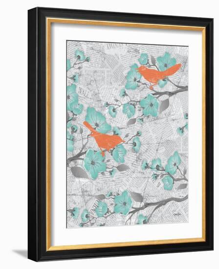 Cherry Blossom Birds 6-Diane Stimson-Framed Art Print