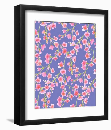 Cherry Blossom Blue-Jacqueline Maldonado-Framed Art Print