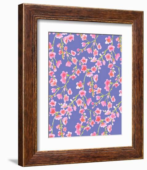 Cherry Blossom Blue-Jacqueline Maldonado-Framed Art Print