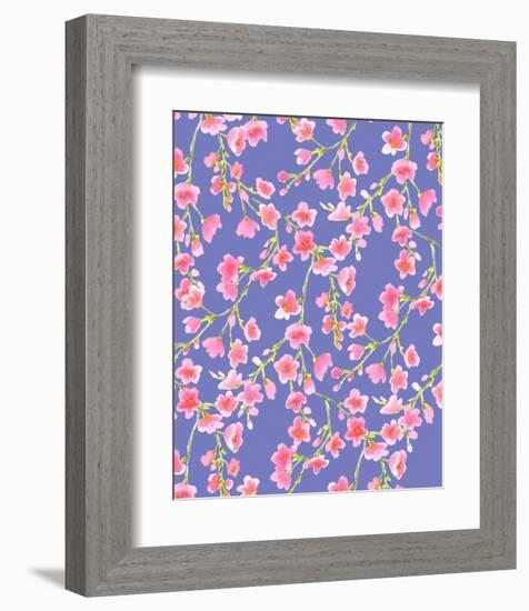 Cherry Blossom Blue-Jacqueline Maldonado-Framed Art Print