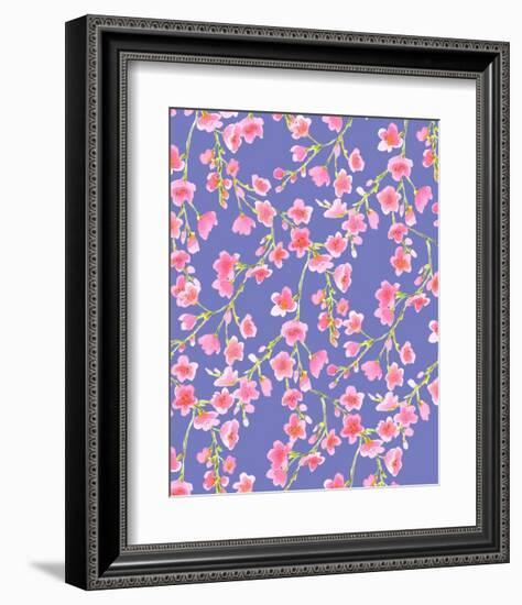 Cherry Blossom Blue-Jacqueline Maldonado-Framed Art Print