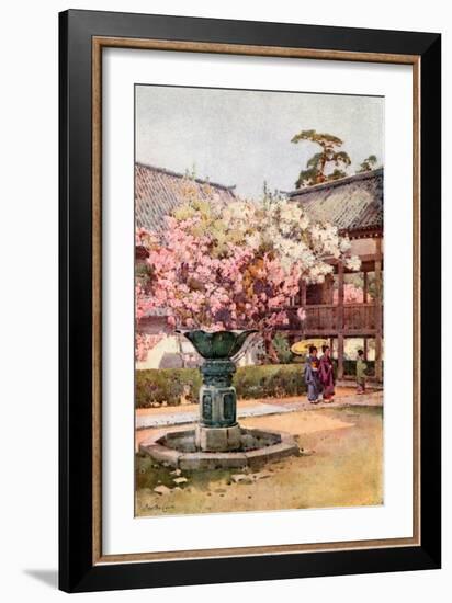 Cherry Blossom, Chion-In Temple-Ella Du Cane-Framed Giclee Print