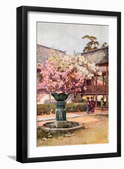 Cherry Blossom, Chion-In Temple-Ella Du Cane-Framed Giclee Print