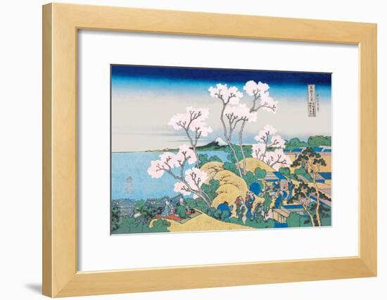 Cherry Blossom Festival-Katsushika Hokusai-Framed Art Print