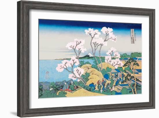 Cherry Blossom Festival-Katsushika Hokusai-Framed Art Print