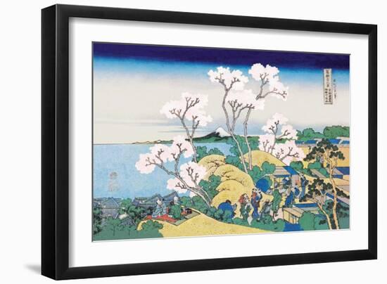 Cherry Blossom Festival-Katsushika Hokusai-Framed Art Print