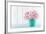 Cherry Blossom Flower Bouquet on Wooden Background-Anna-Mari West-Framed Photographic Print